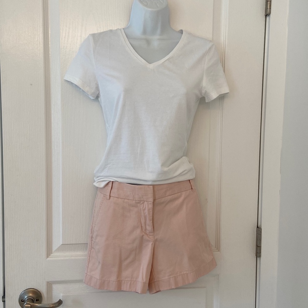 JCrew Chino cotton shorts soft blush pink